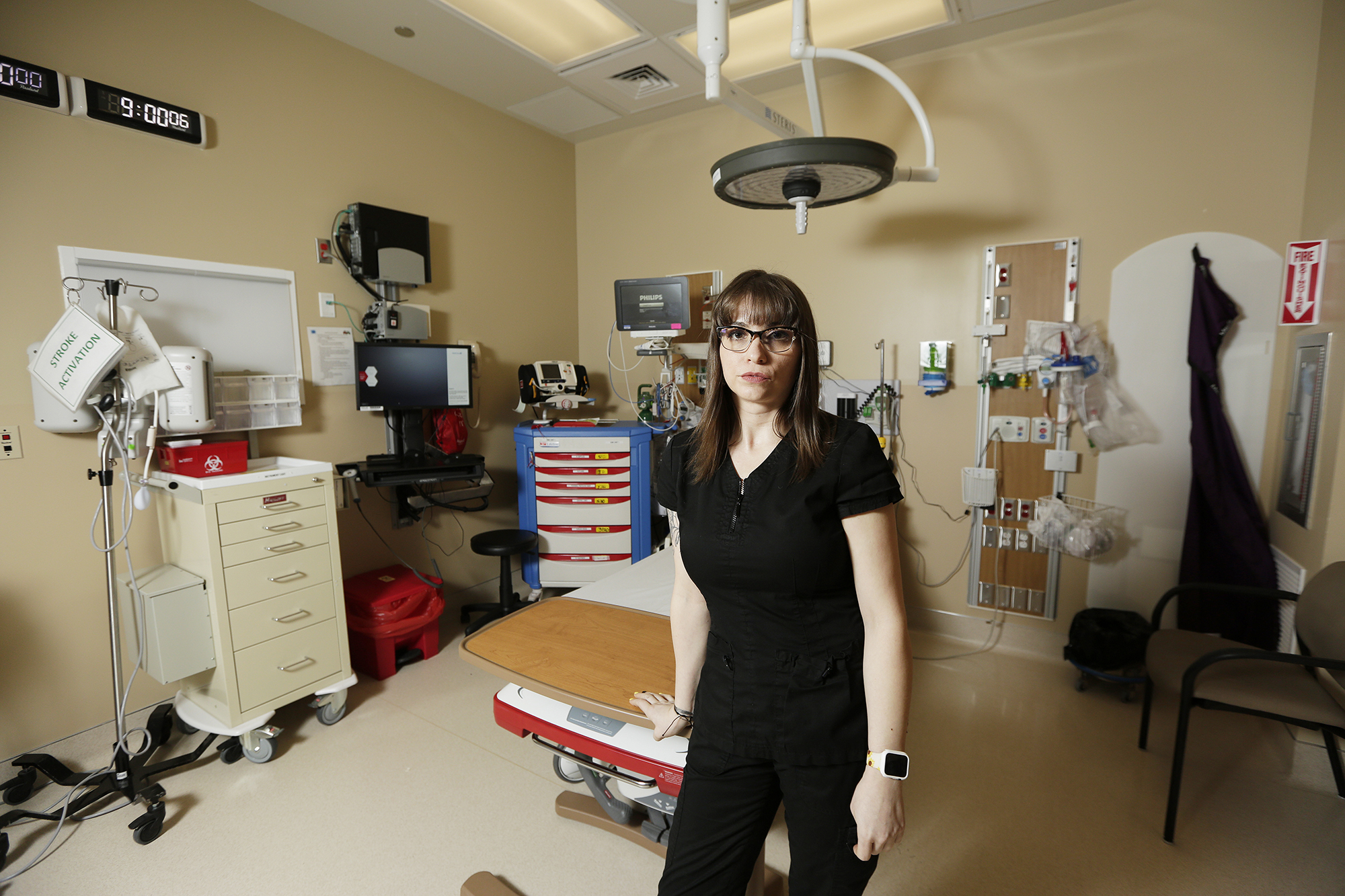 Melissa Beaver poses for a photo in Deaconess North Hospital