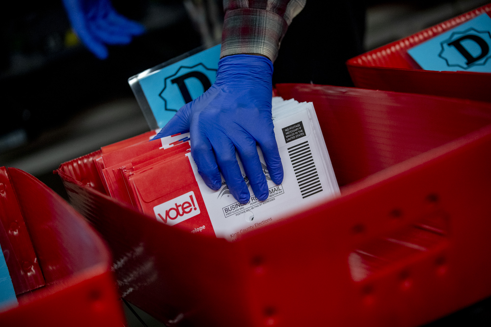 ballots being processed