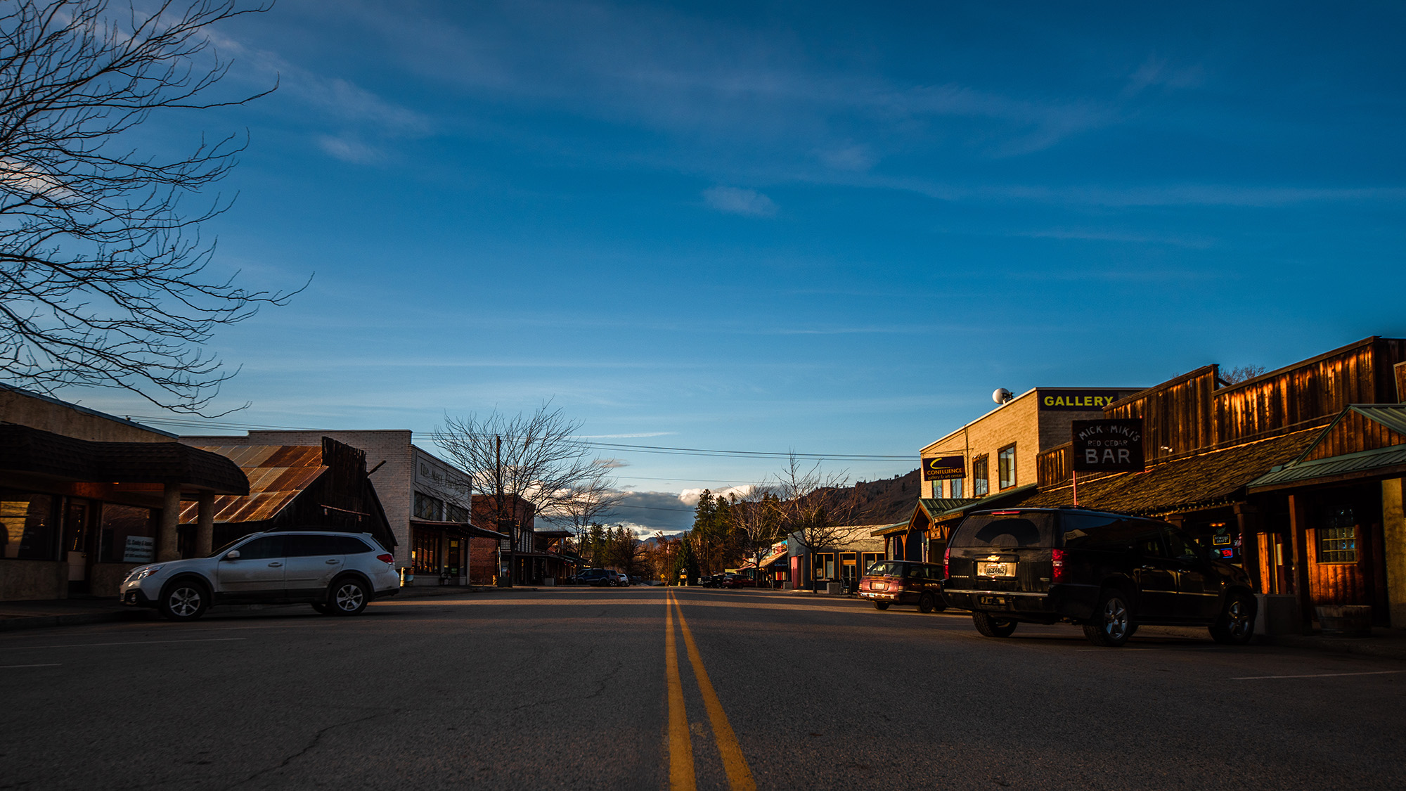 A street of a small town