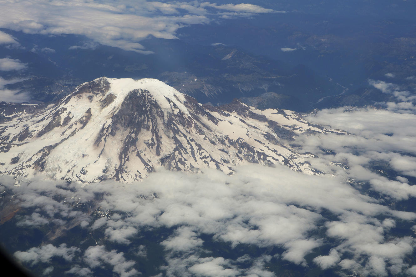 Aerial view of Mt. Rainier