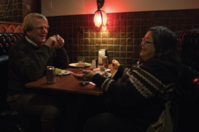 Steve Moddemeyer (left) and Sono Hashisaki (right) share lunch at Bakeman’s in Seattle. “The fried chicken, when it’s a daily special like today, is my favorite,” says Hashisaki. Some customers like Moddemeyer have been visiting Bakeman’s for decades. His favorite order? The turkey sandwich. “[Restaurant owner] Jason was a friend of mine in high school. I’ve been coming in here since he first opened,” says Moddemeyer, who remembers Wang as being a smart guy and a hard worker as they were growing up. “He’s mellowed out a lot these days [with teasing customers] but he’s always had a great sense of humor.”