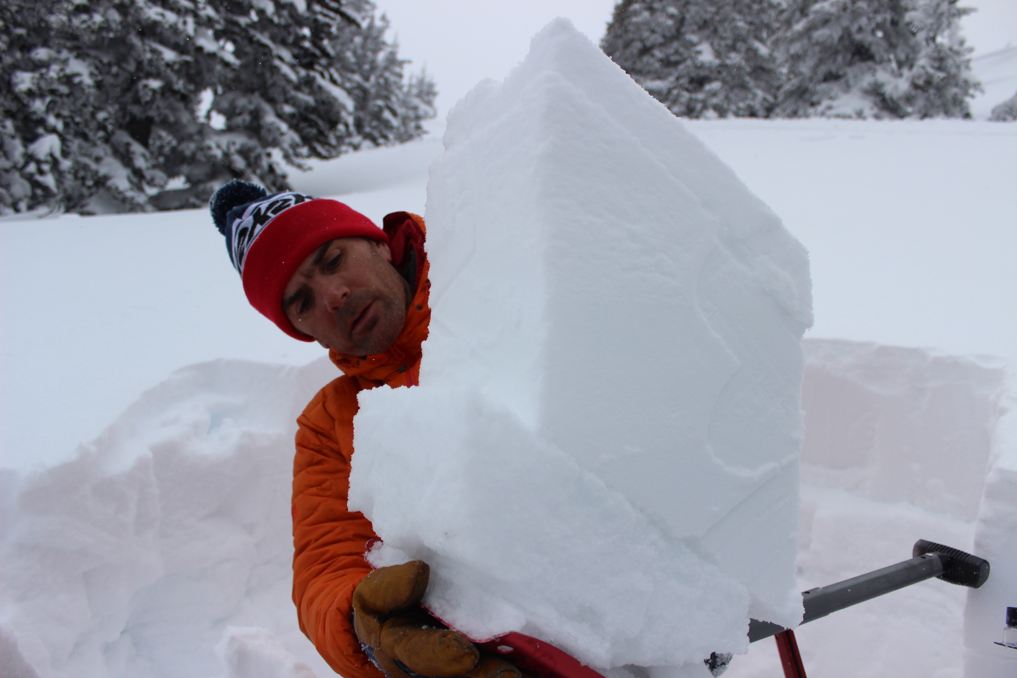 Different snowfalls can be identified in the snowpack like slices in a layer cake.