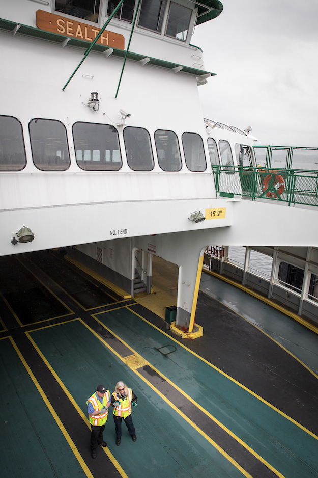 Ferry crew on the Sealth