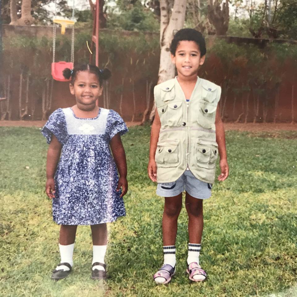 Clint Robins, right, as a child with his sister in Ouagadougou, Burkina Faso. (Photo provided by Clint Robins)