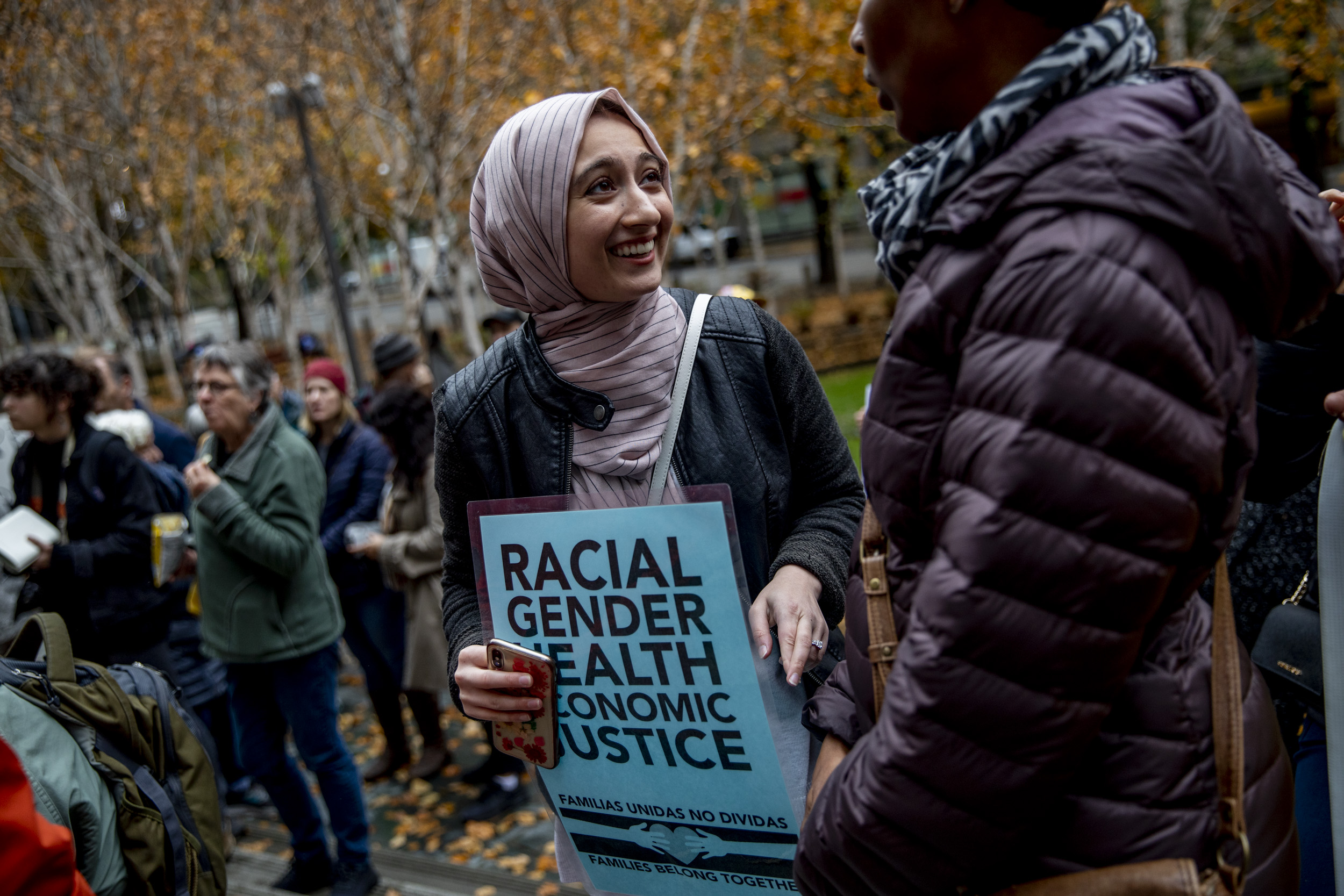 Varisha at a Daca Rally