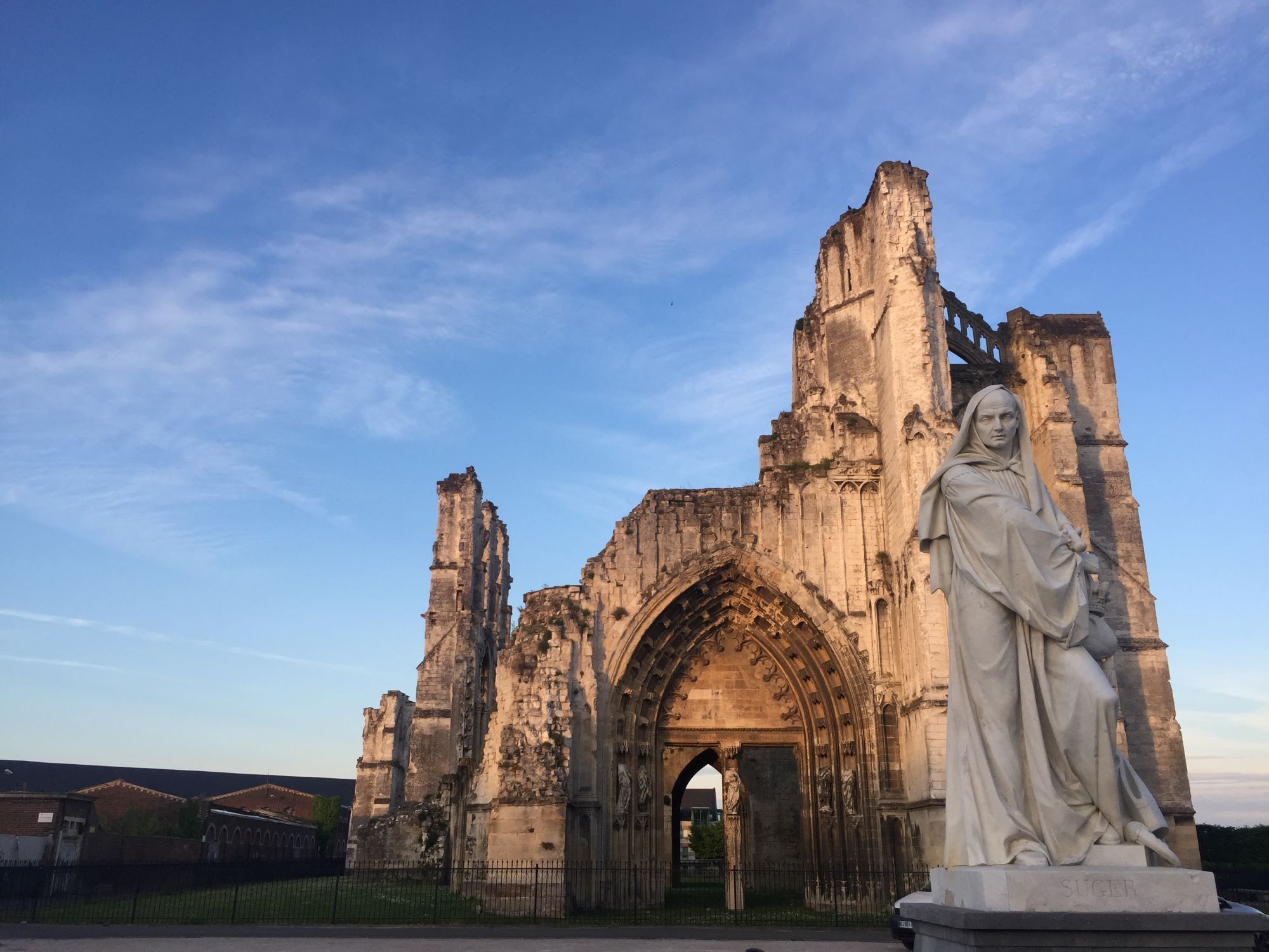 the ruins of a cathedral in St. Bertins