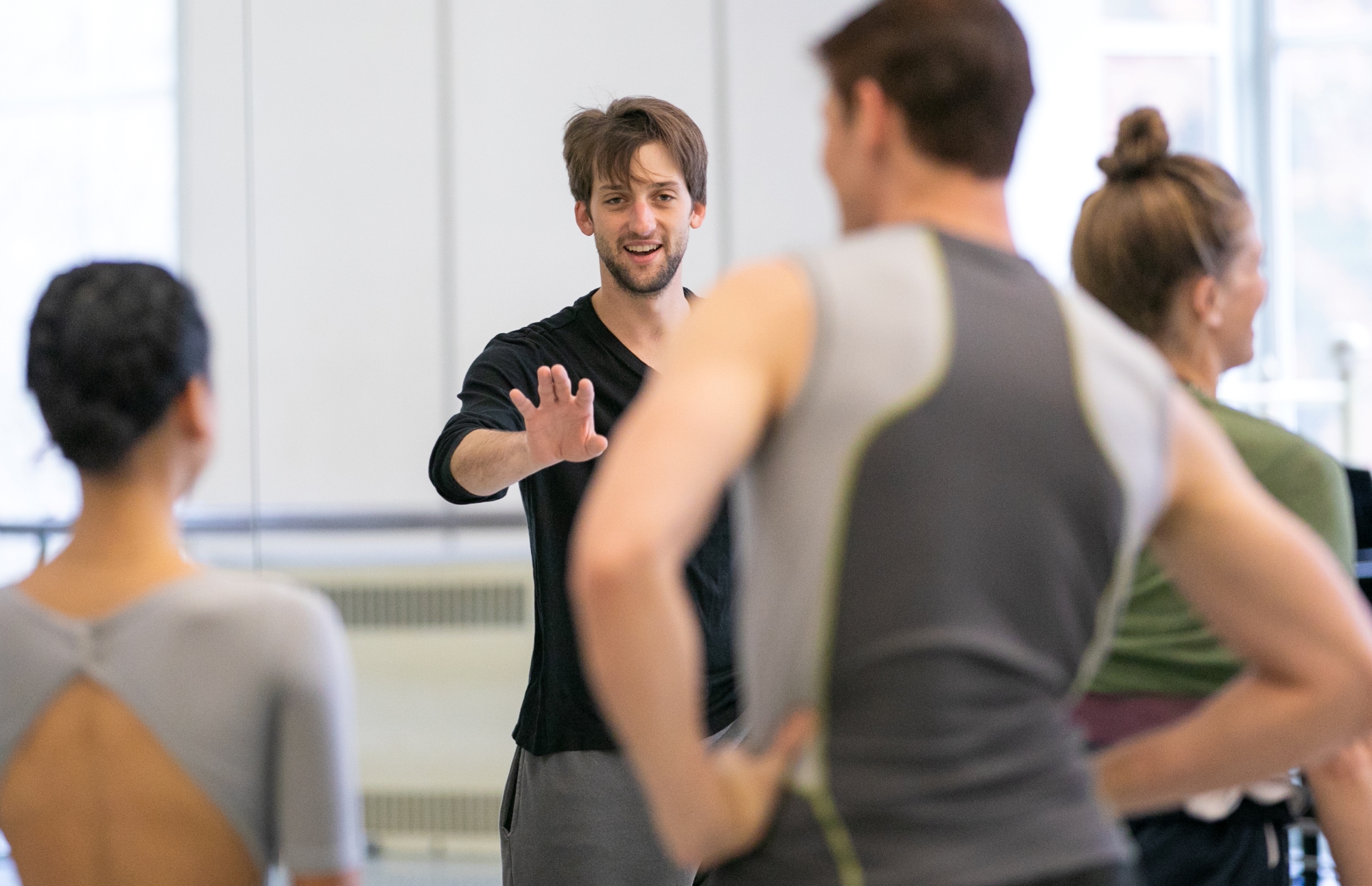 Choreographer Michael Pertl directs dancers