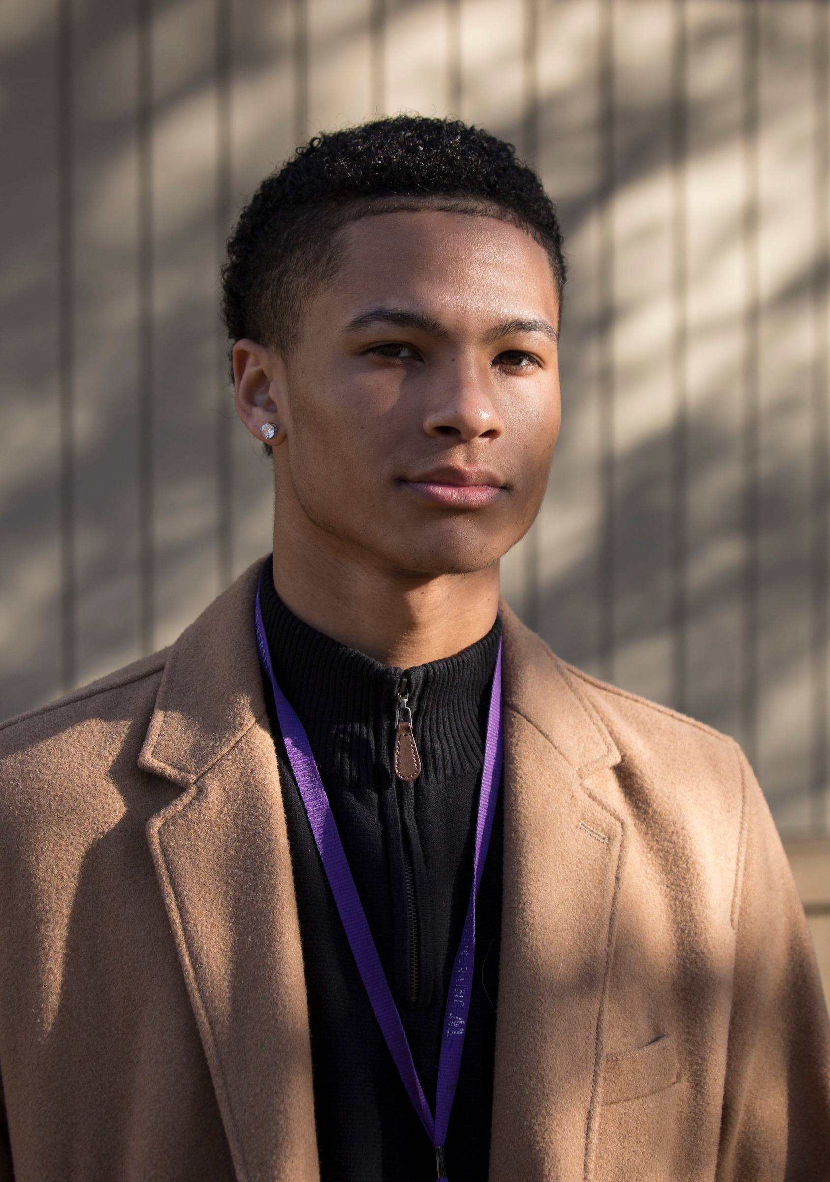 Brad Blackburn poses for a portrait ahead of the walkout and rally at Tumwater High School in Tumwater, Washington on March 14, 2018. (Photo by David Ryder for Crosscut)