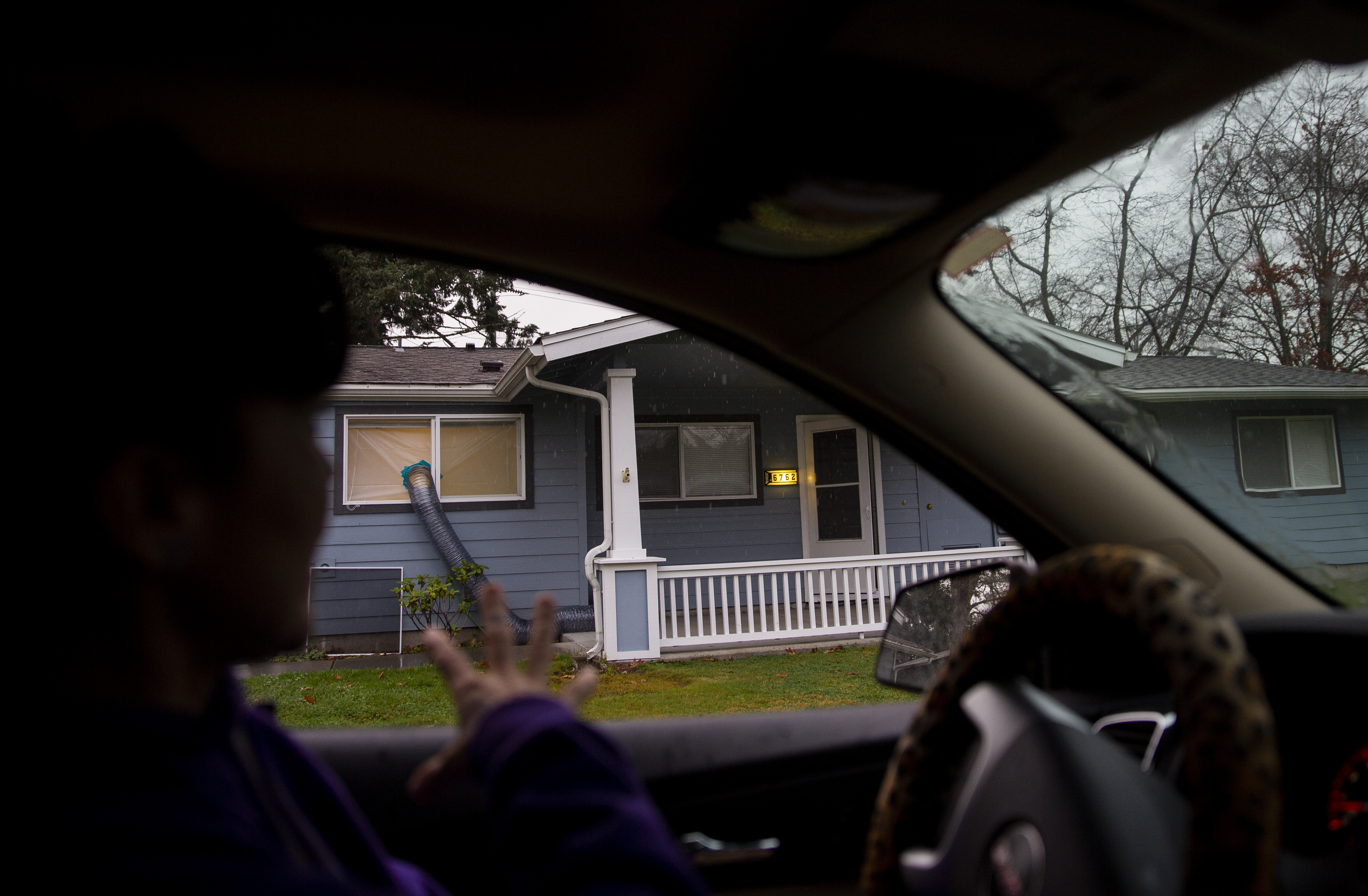 A house under mold treatment