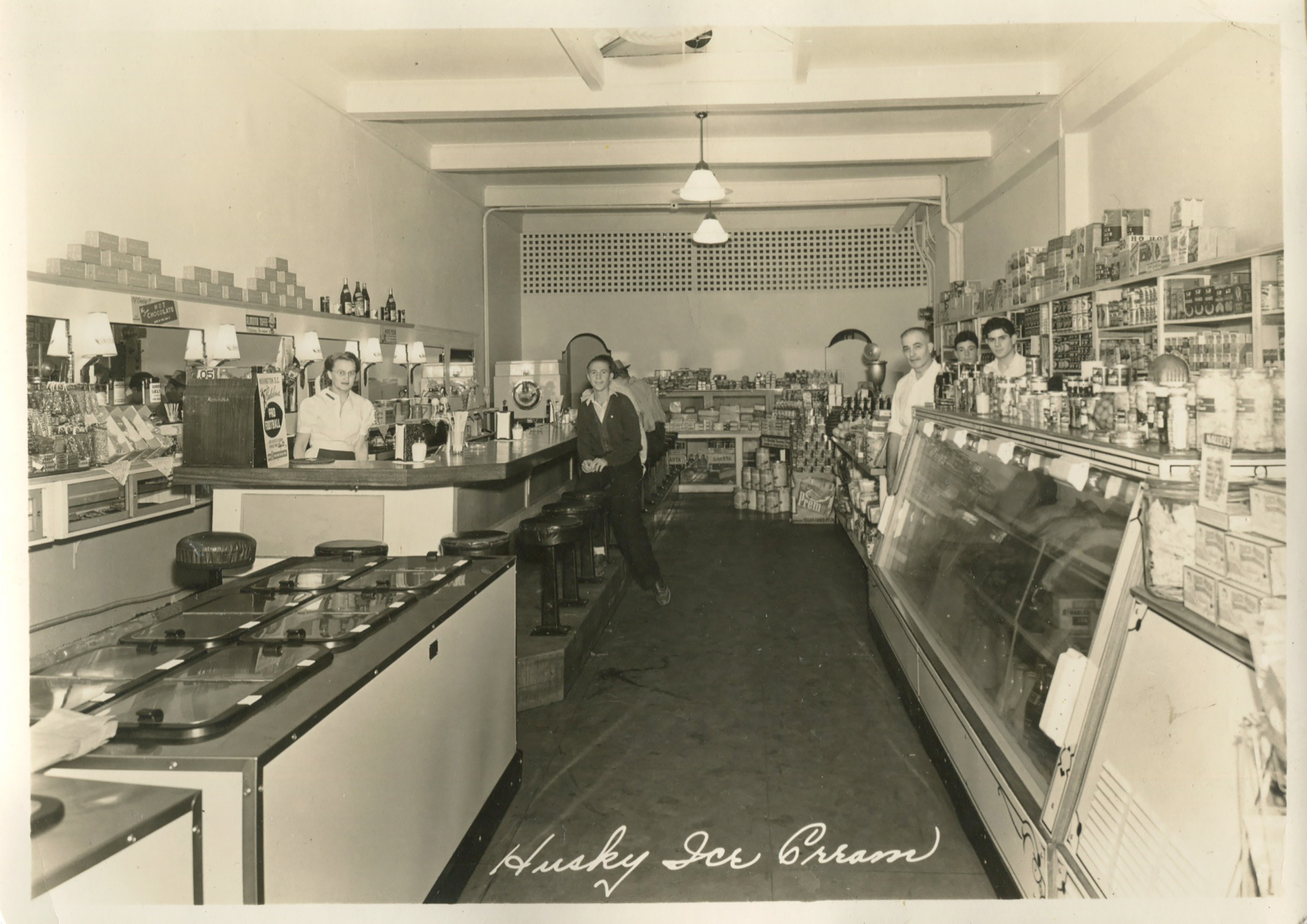 archival photo of Husky Deli