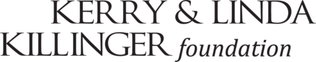 The name of the Foundation is written in bold text with Kerry & Linda Killinger in capital letters and foundation is in lowercase italics 