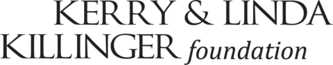 The name of the Foundation is written in bold text with Kerry & Linda Killinger in capital letters and foundation is in lowercase italics 