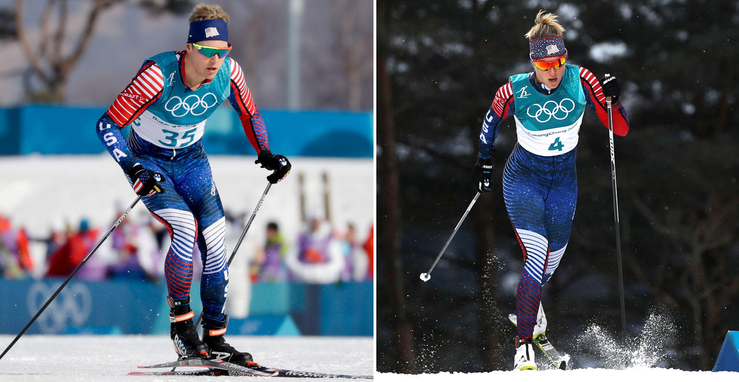 Bjornsen brother and sister skiing