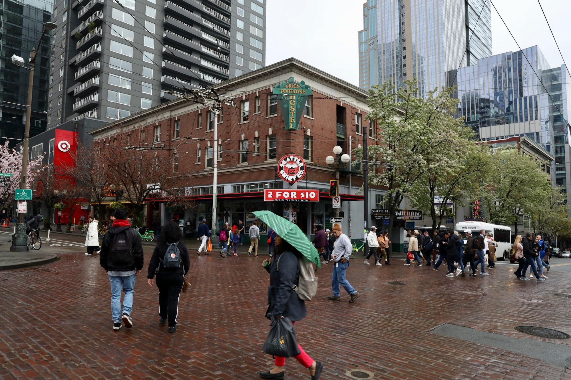 The red brick building at the entrance to Pike Place Market is slated for redevelopment