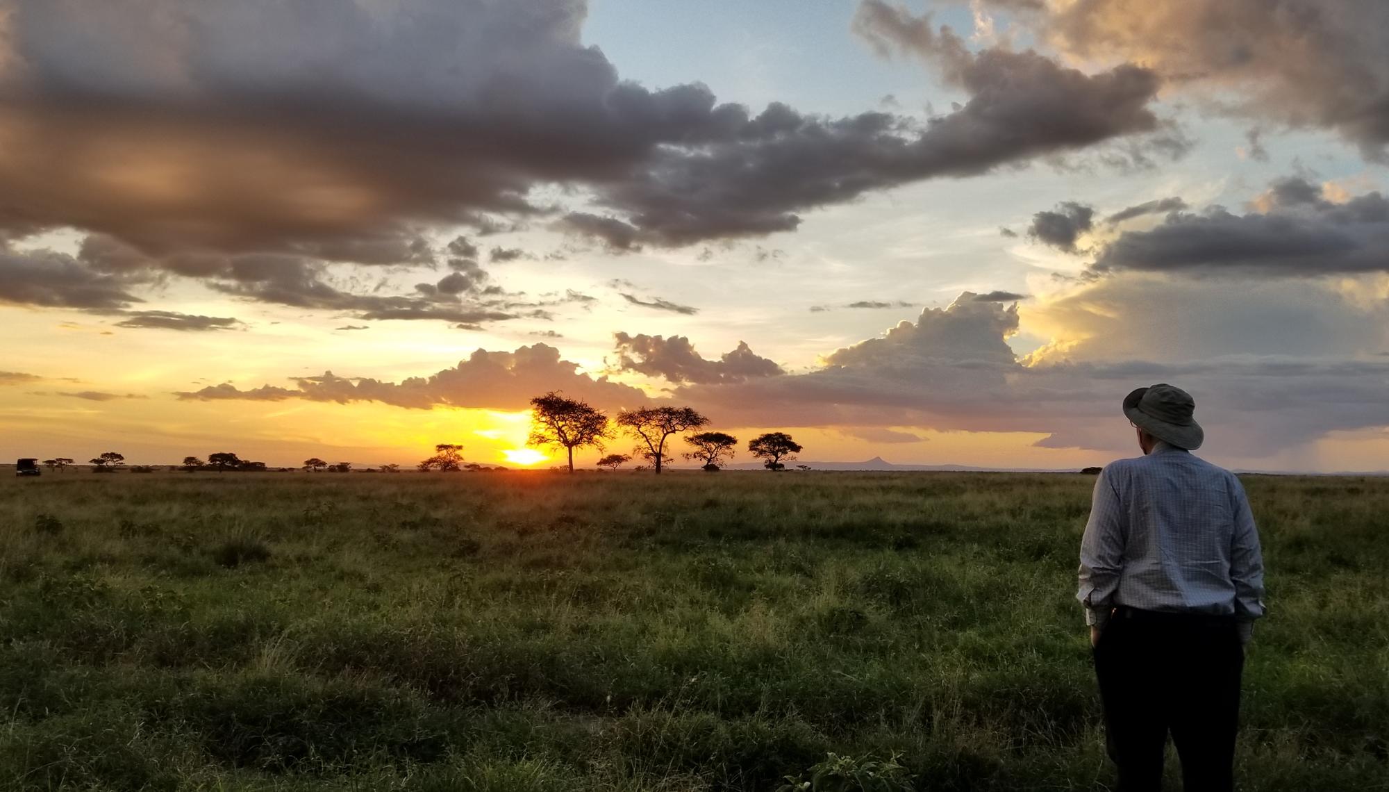 Paul Allen looking out over the Savannah. Credit: Courtesy of Vulcan Inc.