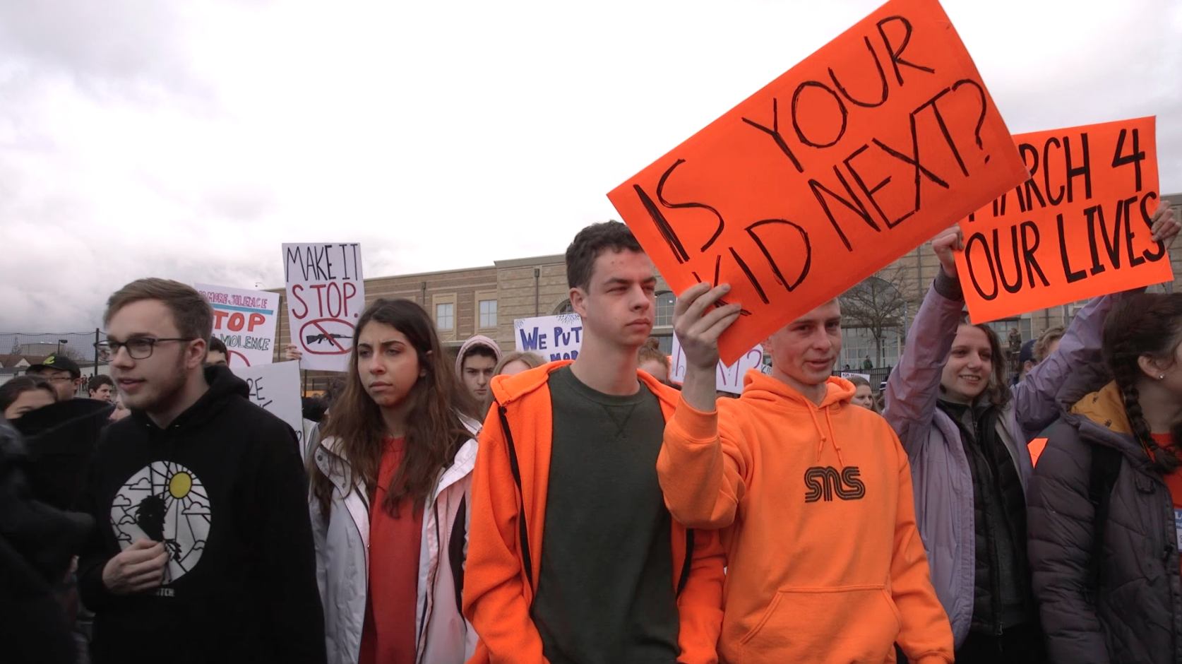 Roosevelt students walk to Red Square