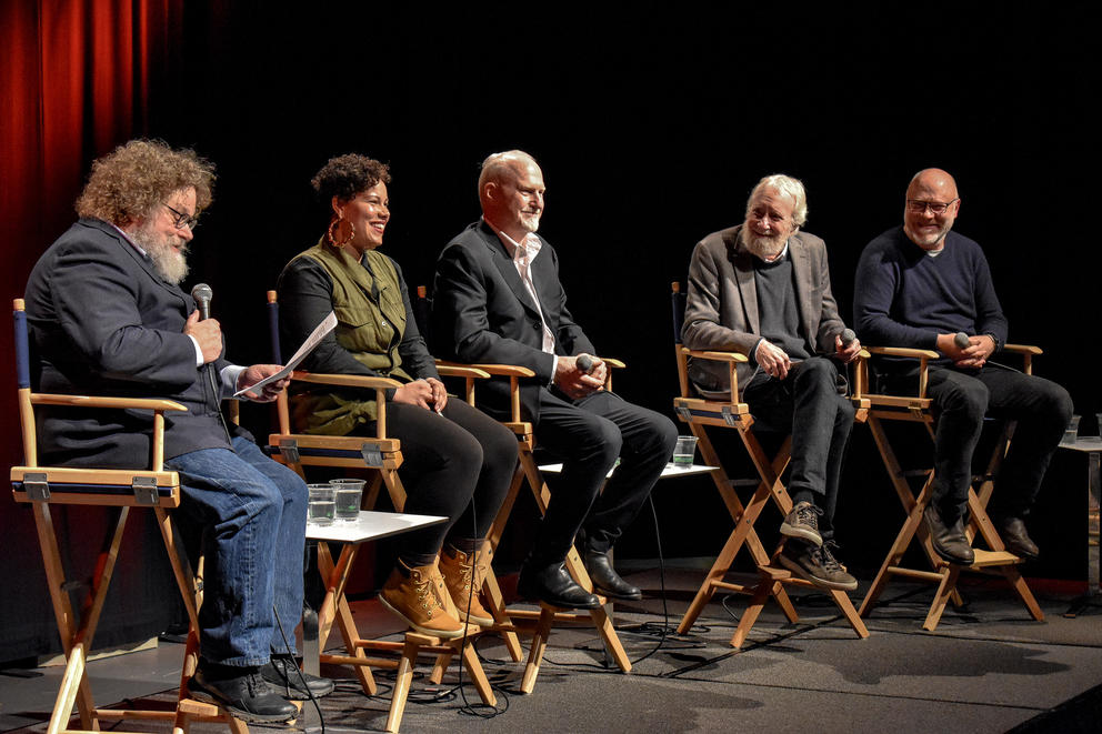 Knute Berger talks with four panelists