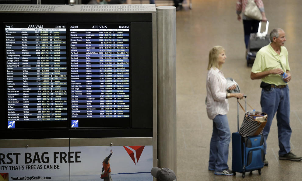 Travelers at airport