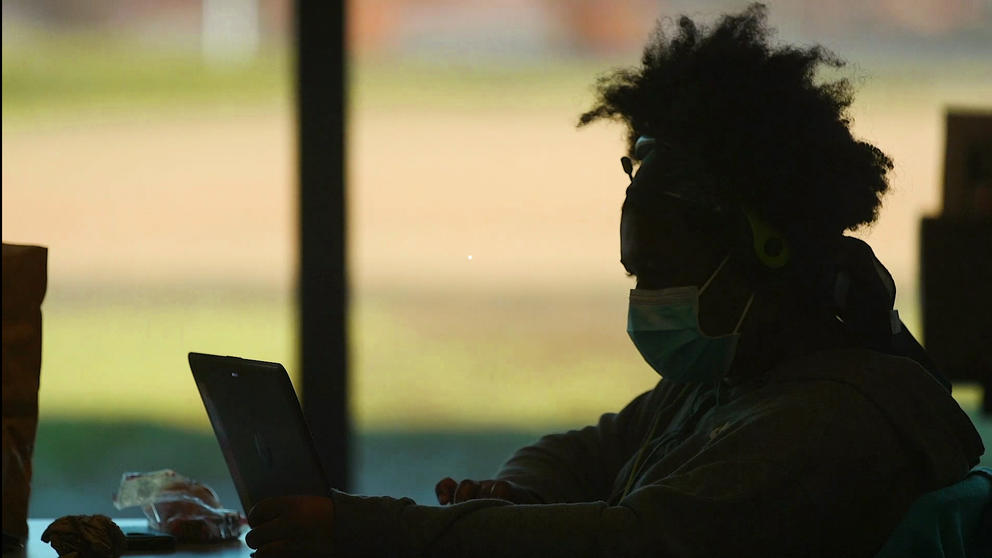 Girl at computer