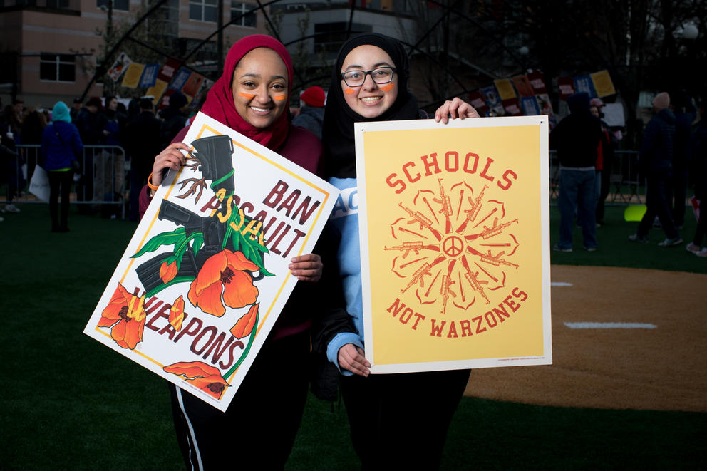 Sabreen Tuku, 15, of Issaquah and Nabrath Sheriff, 15, of Sammamish