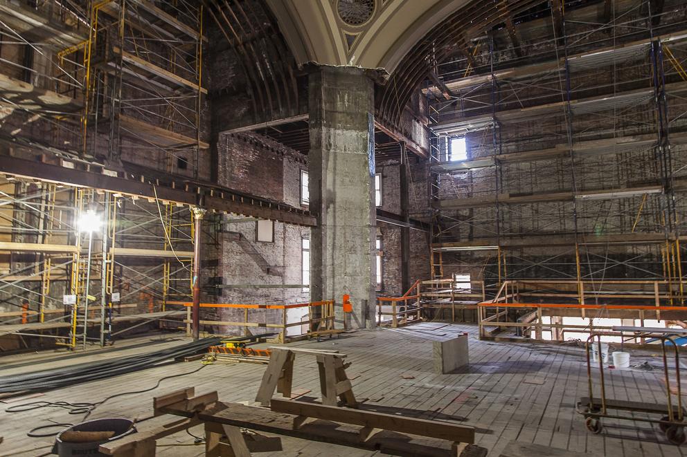 The Sanctuary during restoration