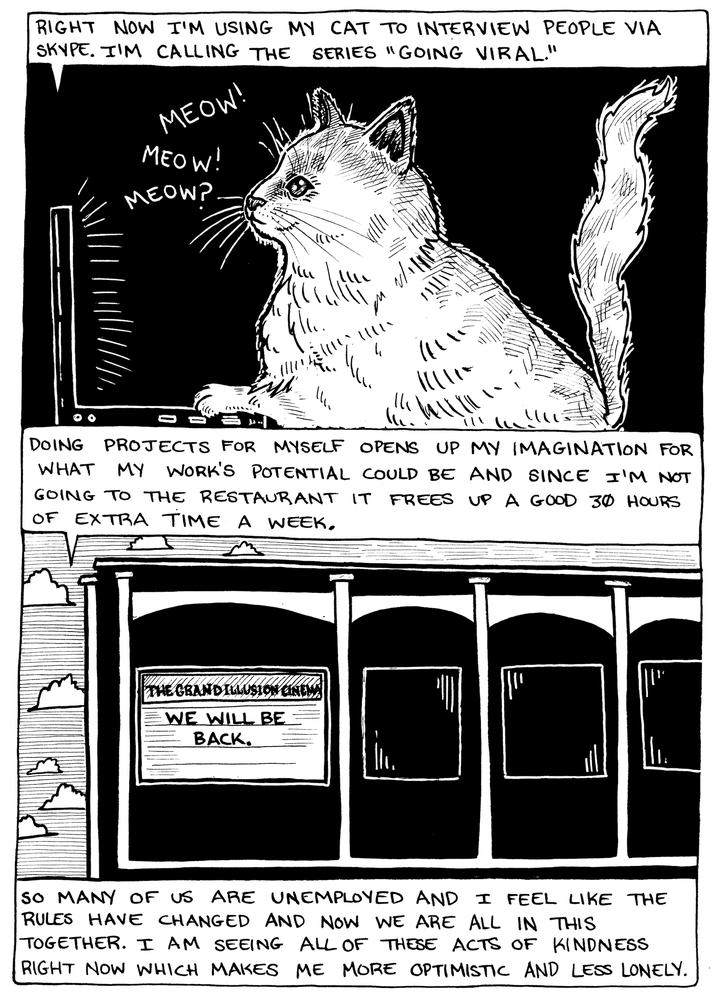 cat in comic