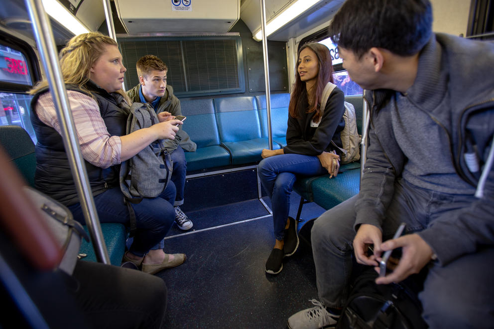 bus riders in Seattle