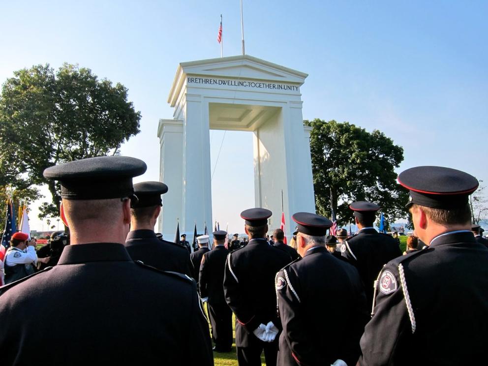 Uniforms at the Peace Arch