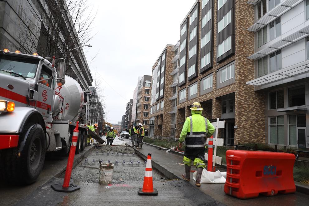 Construction of the Stack House Apartments