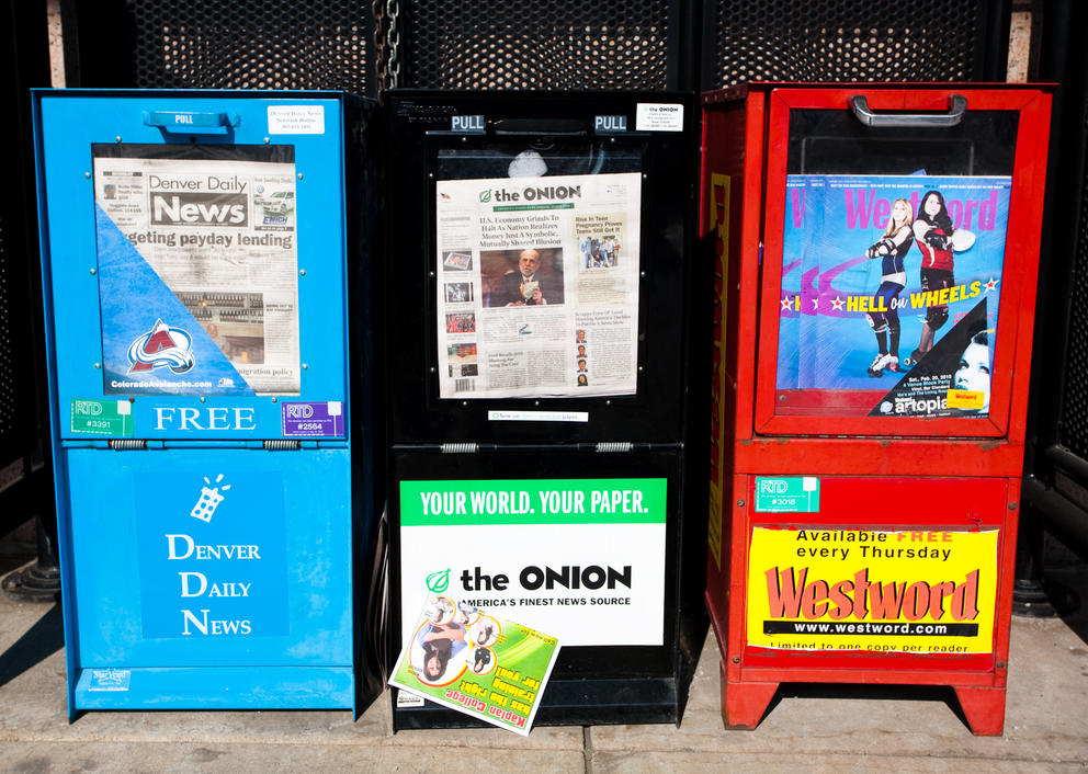 Onion newsstand