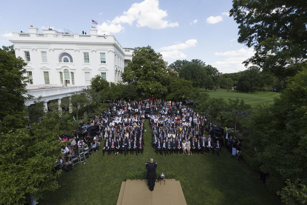 Trump Rose Garden 2