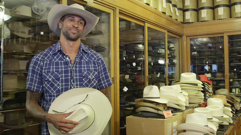 Loyal customer Caleb Law commutes to the Byrnie Utz Hat Shop from his ranch near Arlington every few months to have his Stetsons worked on. 