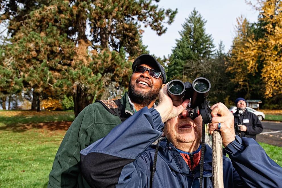 Drew Lanham and fellow birder