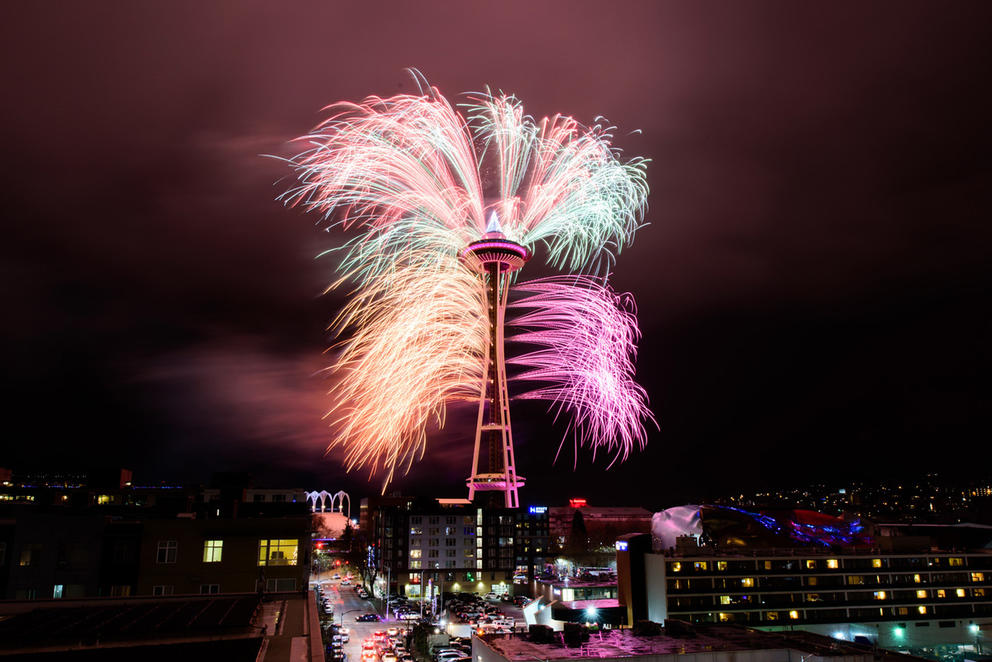 Space Needle fireworks