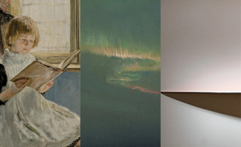 a composite image of three paintings