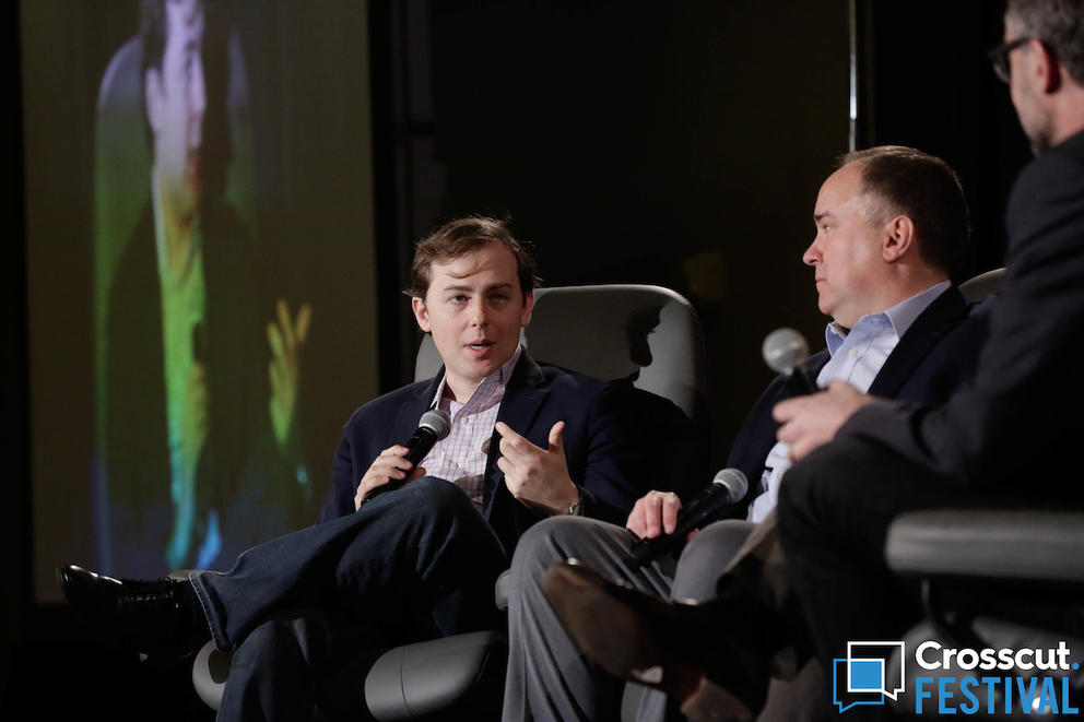 David Litt during 'All the Presidents' Men' panel at Crosscut Festival 2018 in Seattle on Feb. 3, 2018.