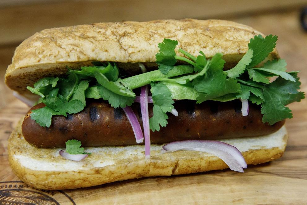 A picture of one “meat” sampling from Field Roast’s test kitchen.