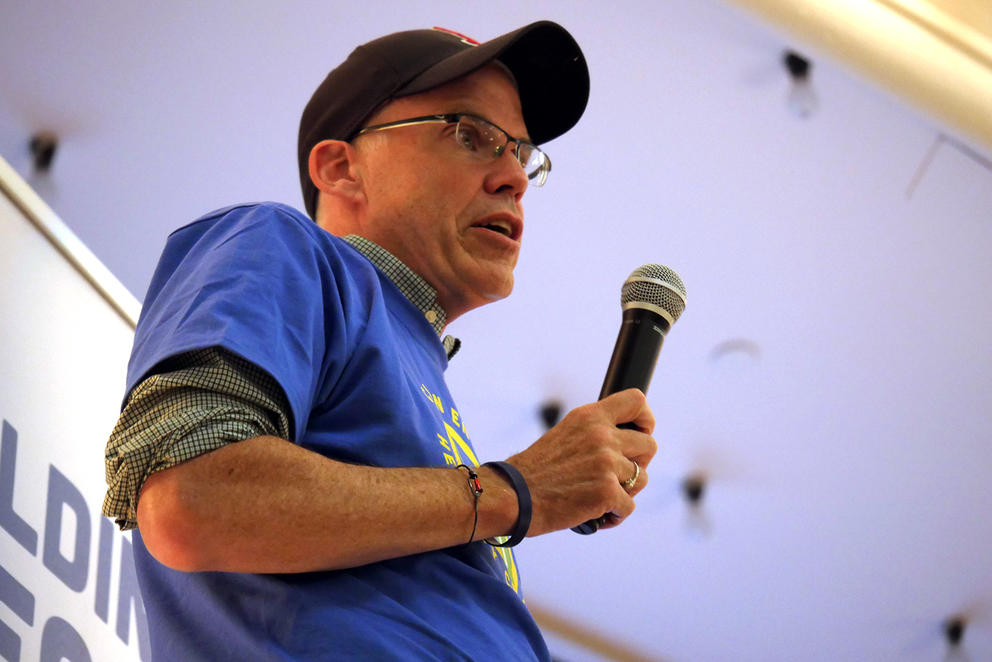 Bill McKibben at the mic