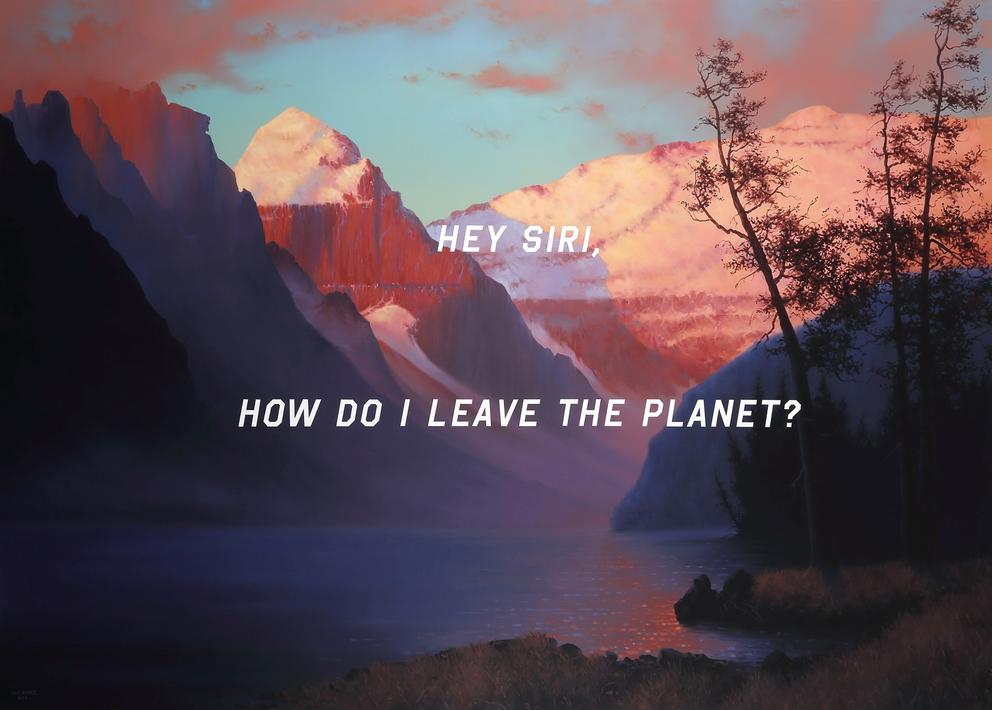 Shawn Huckins' painting Evening Glow at Lake Louise Hey Siri