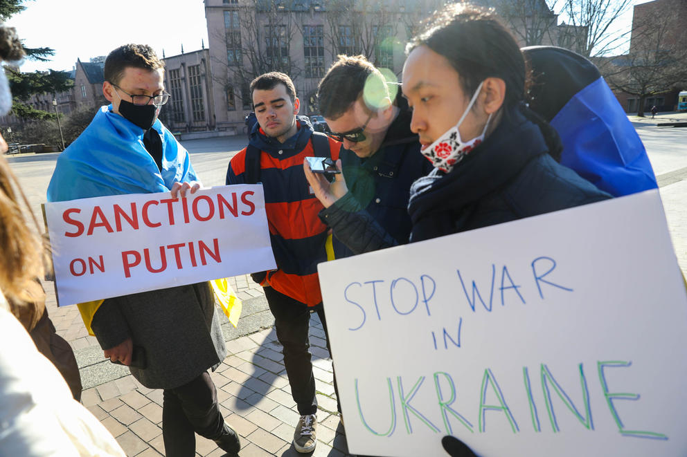 Group at protest 