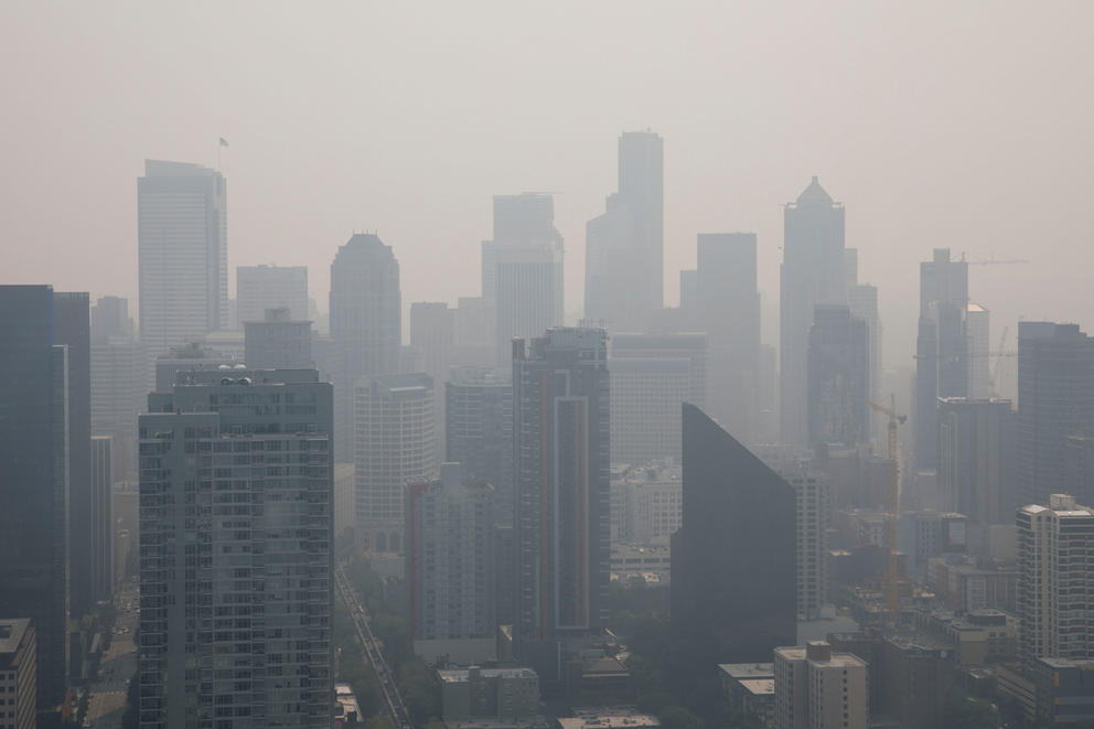 Seattle's skyline cloaked in smoke