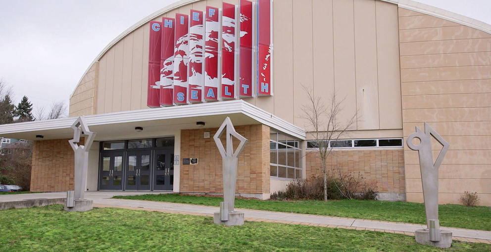 The sculpture at Chief Sealth High School was designed by Alonso-Rodriguez. It is inspired by the metal railing that this father designed for his childhood home in Cuba.