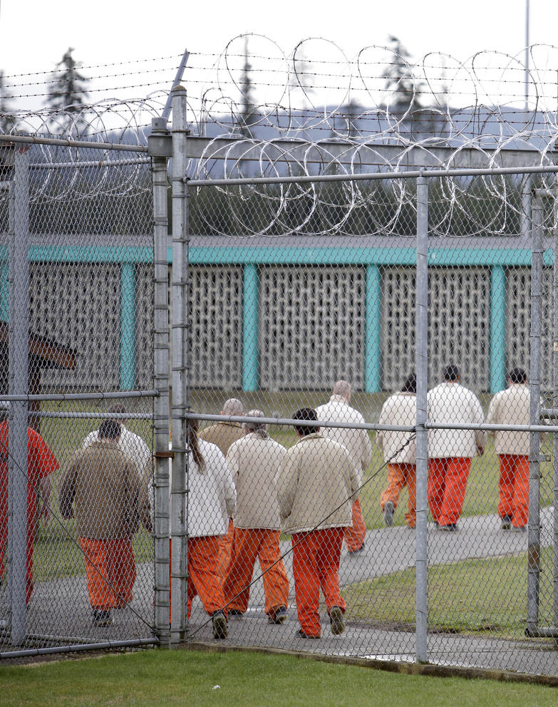 outside at the Washington Corrections Center in Shelton