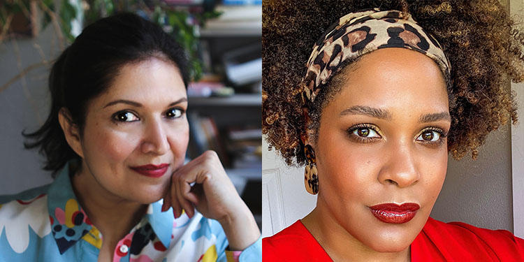 headshots of two women, side by side