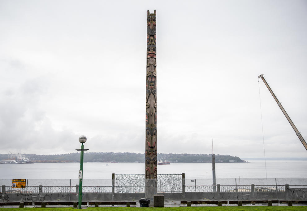 A totem pole at Victor Steinbrueck Park near Pike Place Market