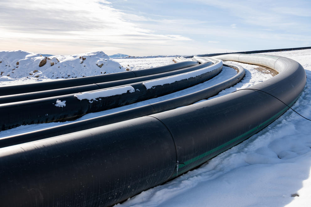 pipes used to take water to treatment plants