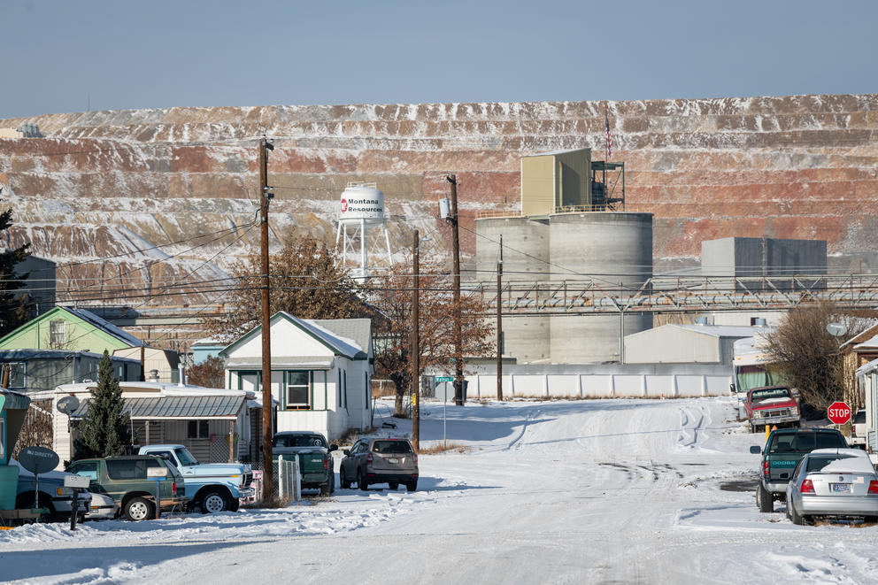 A view of the Montana Resources open pit mine