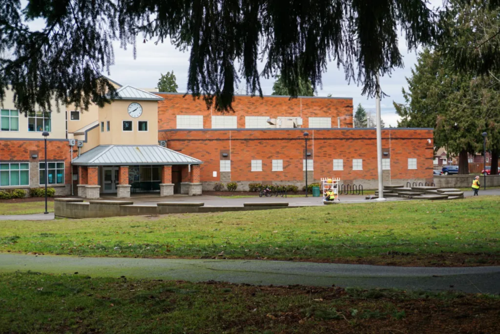 Two-story brick building