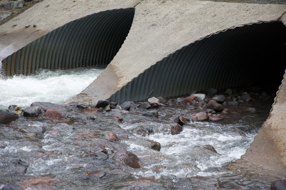 water passes through a culver