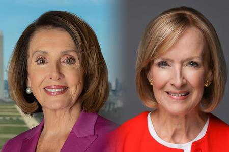 Nancy Pelosi and Judy Woodruff